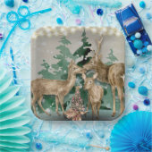 Woodland Deer kerstfeestmaal Bord (Feest)