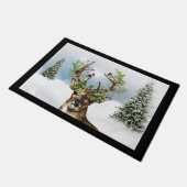 Woodland Deer kerstklep Deat Deat Deurmat (Schuin)