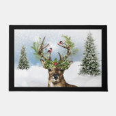 Woodland Deer kerstklep Deat Deat Deurmat (Voorkant)