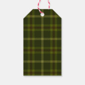 Woodland Deer Kerstmis Rustic Kraft Forest Tartan Cadeaulabel (Achterkant)