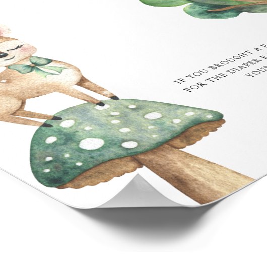 Woodland Deer - luierverloting poster (Hoek)