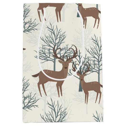 Woodland Deer Medium Cadeauzakje (Voorkant)