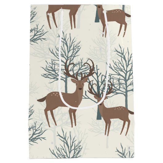 Woodland Deer Medium Cadeauzakje (Achterkant)