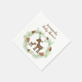 Woodland Deer Pine Cone Forest Baby shower Napkins Servet (Hoek)