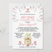 Woodland Deer Plant Baby shower Over de Mijlen Kaart (Voorkant)
