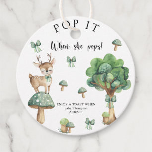 Woodland Deer - Pop het! Als ze poppen Bedankjes Labels