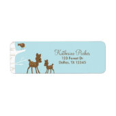 Woodland Deer Return Address Labels (Voorkant)