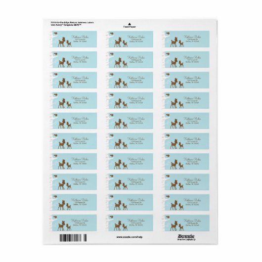 Woodland Deer Return Address Labels (Full Sheet)