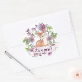 Woodland Deer Ronde Sticker (Envelop)