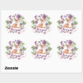 Woodland Deer Ronde Sticker (Vel)
