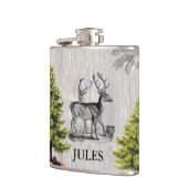 Woodland Deer  Rustic Specialized Flask Heupfles (Links)