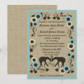 Woodland Deer rustieke bruiloft Kaart (Voorkant / Achterkant)