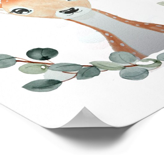 Woodland Deer Shower Gift Poster (Hoek)