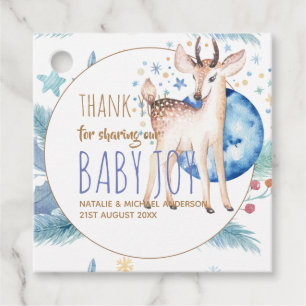 Woodland Deer Twinkle Star Dank u Baby shower Bedankjes Labels