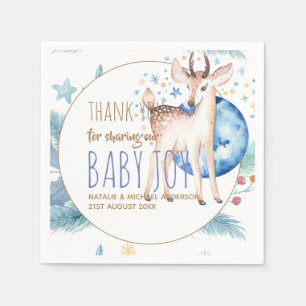 Woodland Deer Twinkle Star Dank u Baby shower Servet
