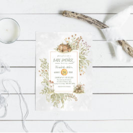 Woodland Deer | Uitnodiging Baby shower bossen