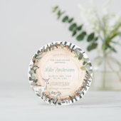 Woodland Deer | uitnodiging tot baby shower (Staand voorkant)