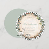 Woodland Deer | uitnodiging tot baby shower (Voorkant / Achterkant)