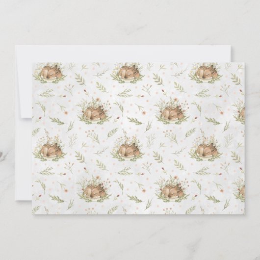 Woodland Deer | Uitnodiging van de partij Forest B (Achterkant)