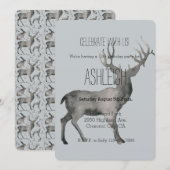 Woodland Deer verjaardag Kaart (Voorkant / Achterkant)