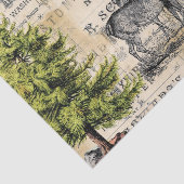 Woodland Deer Vintage-kerstpapier Tissuepapier (Detail)