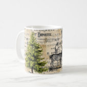 Woodland Deer Vintage-Mok voor Kerstmis Koffiemok (Voorkant links)