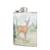 Woodland Deer Vinyl Wrapped Flask Heupfles (Links)