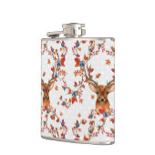 Woodland Deer Vinyl Wrapped Flask Heupfles (Links)