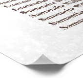 Woodland Deer Winter Baby shower instellen grafiek Poster (Hoek)