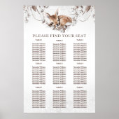 Woodland Deer Winter Baby shower instellen grafiek Poster (Voorkant)