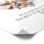 Woodland Deer Winter Baby shower Luier Raffle Poster (Hoek)