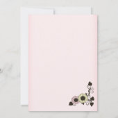 Woodland Deer Zachte Roze Betovering Trouwen Kaart (Achterkant)