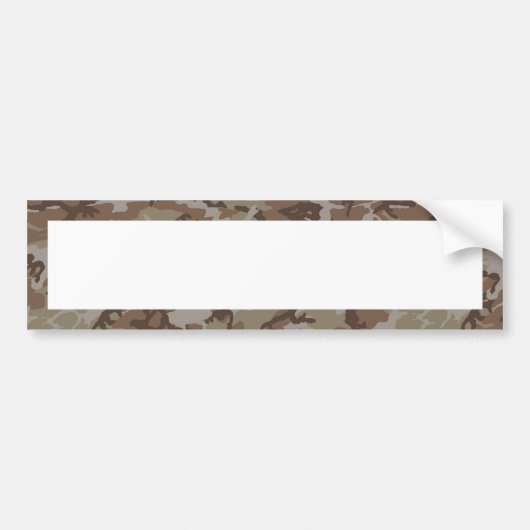 Woodland Desert Camouflage (met wit) Bumpersticker (Voorkant)