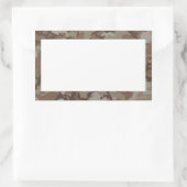 Woodland Desert Camouflage (met wit) Rechthoekige Sticker (Tas)