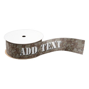 Woodland Desert Militair Camouflage Patroon Grosgrain Lint