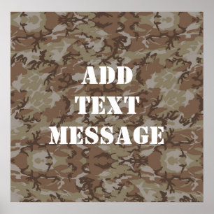 Woodland Desert MilitairCamouflage Poster