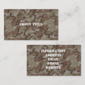 Woodland Desert MilitairCamouflage Visitekaartje (Voorkant / Achterkant)