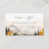 Woodland Diaper Raffle Insert bergaanvraag Informatiekaartje (Voorkant)