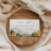 Woodland Diaper Raffle Insert bergaanvraag Informatiekaartje