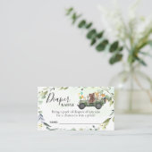 Woodland Diaper Raffle Ticket Baby shower Kaart (Staand voorkant)