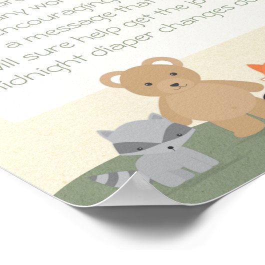 Woodland "Diaper Thoughts" Poster (Hoek)