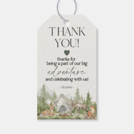 Woodland Dieren Avontuur wacht op Favor Tag Cadeaulabel