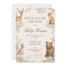 Woodland Dieren Baby Shower Avontuur
