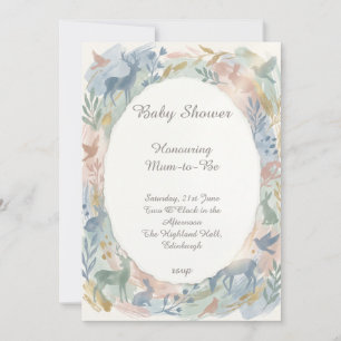 Woodland Dieren Baby Shower Uitnodiging