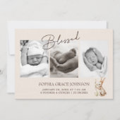 Woodland Dieren Boho Baby Aankondiging (Voorkant)
