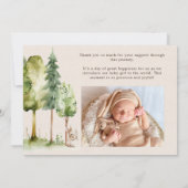 Woodland Dieren Boho Baby Aankondiging (Achterkant)