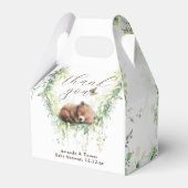 Woodland Dieren Bos groen Baby Jongen Douche Bedankdoosjes (Achterkant)