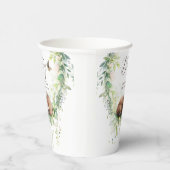 Woodland Dieren Bos groen Baby Jongen Douche Papieren Bekers (Rechts)