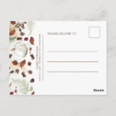 Woodland Dieren en Pompoen Verjaardag Dank u Briefkaart (Achterkant)