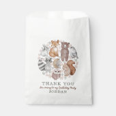 Woodland Dieren & Foliage Dank u Bedankzakje (Voorkant)